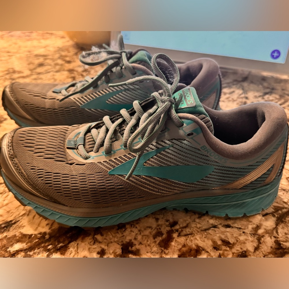 Brooks Ghost 10 DNA,Women's,Size 11, Grey Aqua,Road Running Shoes